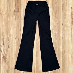 Yogalicious Black Flare High Crossover Elastic Free Waist Pants Size Small